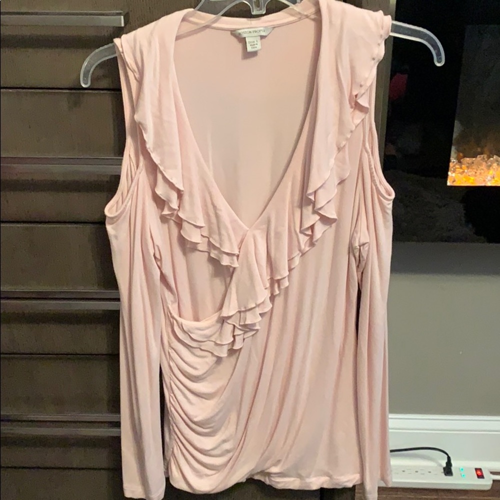 Long sleeve cut out blouse
